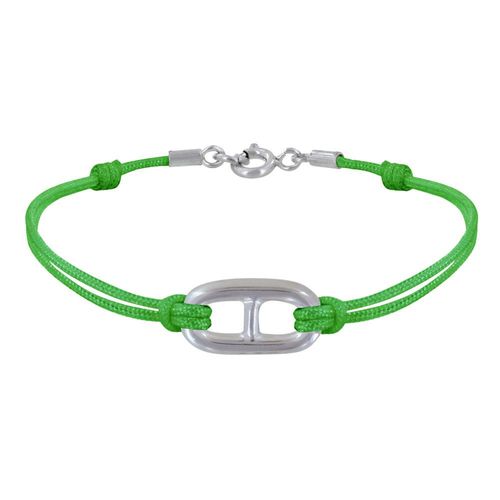 Les Poulettes Bijoux - Bracelet Lien Argent Maille Marine