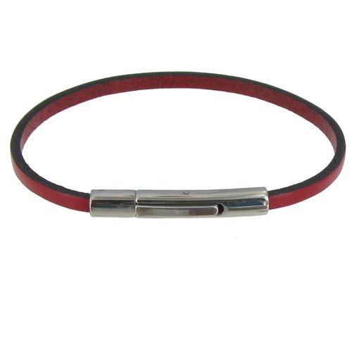 Les Poulettes Bijoux - Bracelet Femme Cuir Simple Fermoir Acier Inoxydable - Classics