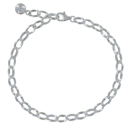 Les Poulettes Bijoux - Bracelet Gourmette Et Attache Charms Argent 925 - Classics