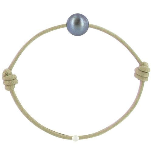 Les Poulettes Bijoux - Bracelet La Perle De Culture Noire Des Poulettes - Classics