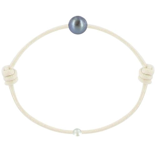 Les Poulettes Bijoux - Bracelet La Perle De Culture Noire Des Poulettes - Classics