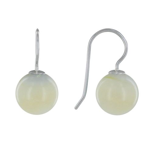 Les Poulettes Bijoux - Boucles D'oreilles Argent Billes De Nacre