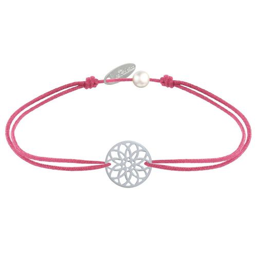 Les Poulettes Bijoux - Bracelet Lien Médaille Argent Mandala Graine De Vie