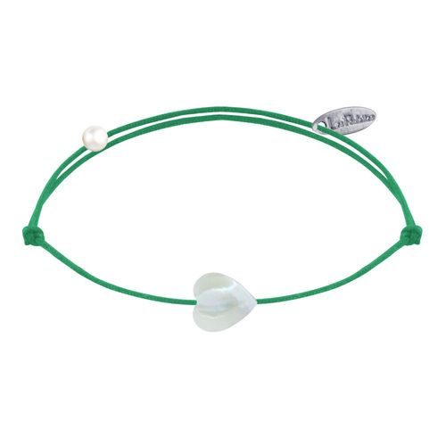 Les Poulettes Bijoux - Bracelet Lien Mini Coeur En Nacre