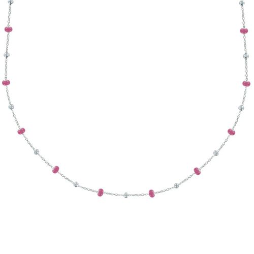 Les Poulettes Bijoux - Collier Argent Perles Émaillées Et Perles Argent