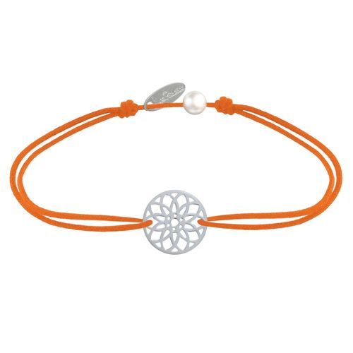 Les Poulettes Bijoux - Bracelet Lien Médaille Argent Mandala Graine De Vie