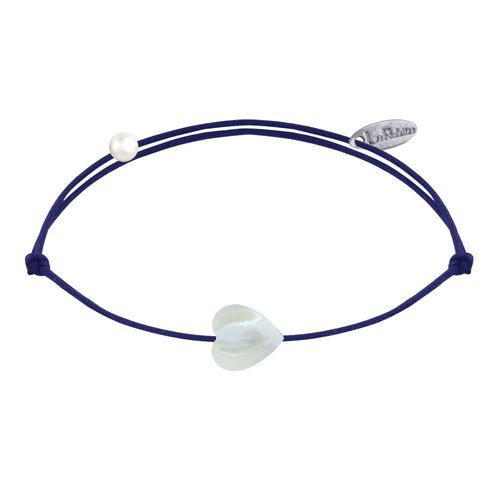 Les Poulettes Bijoux - Bracelet Lien Mini Coeur En Nacre