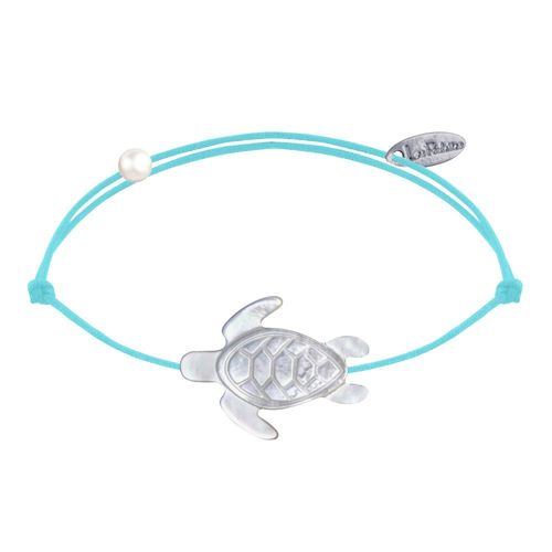 Les Poulettes Bijoux - Bracelet Lien Tortue En Nacre