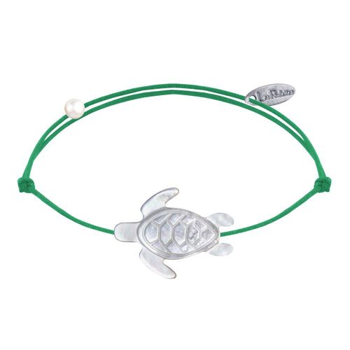 Les Poulettes Bijoux - Bracelet Lien Tortue En Nacre
