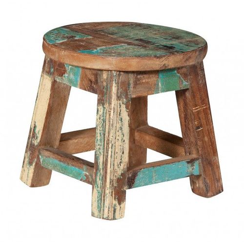 Banc Rond En Teck Recyclé En Bois