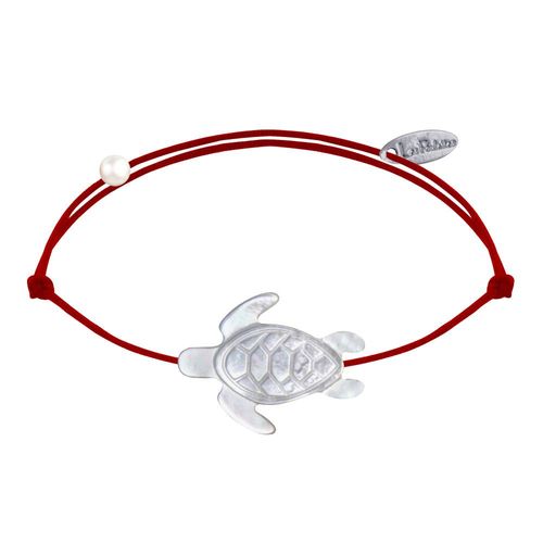 Les Poulettes Bijoux - Bracelet Lien Tortue En Nacre