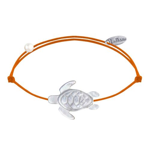 Les Poulettes Bijoux - Bracelet Lien Tortue En Nacre