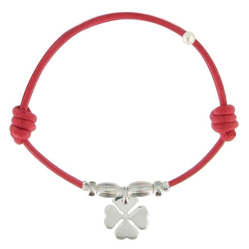 Les Poulettes Bijoux - Bracelet Lien Trèfle Argent - Classics