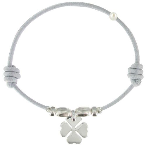 Les Poulettes Bijoux - Bracelet Lien Trèfle Argent - Classics