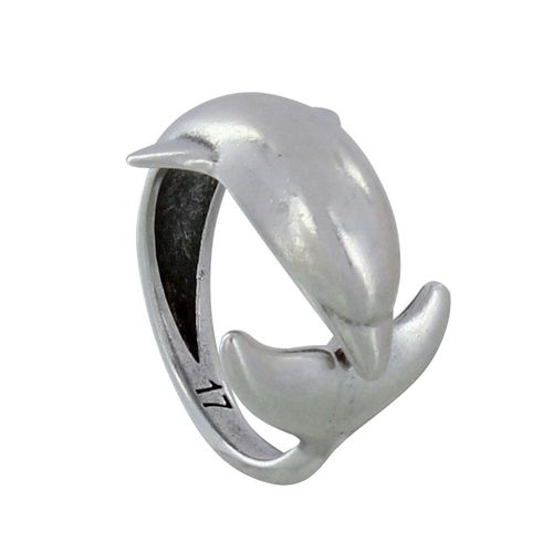 Les Poulettes Bijoux - Bague Métal Argenté Dauphin