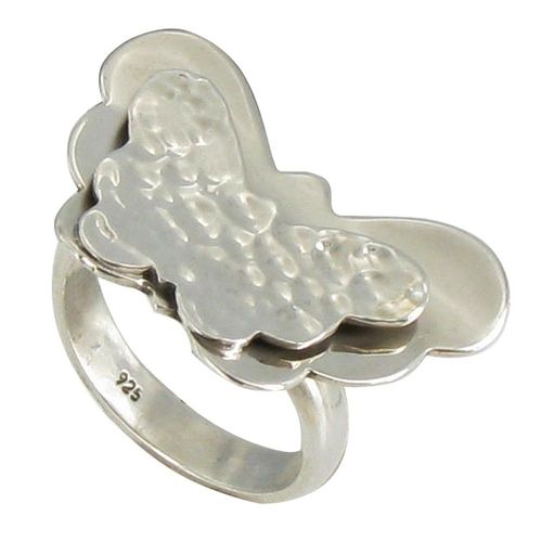 Les Poulettes Bijoux - Bague Papillon 3d Argent 925