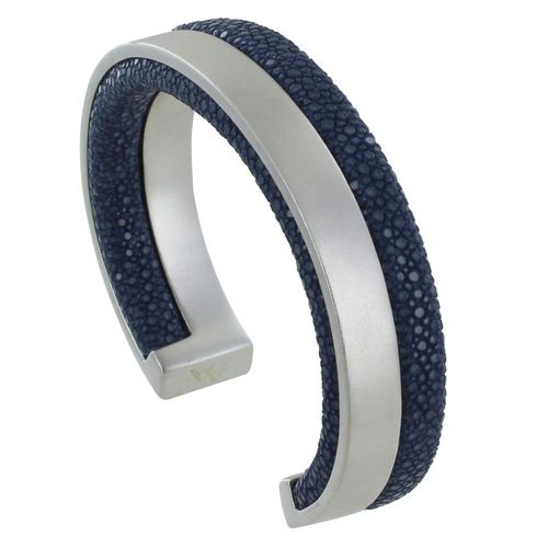 Les Poulettes Bijoux - Bracelet Homme Rhodium Et Cuir