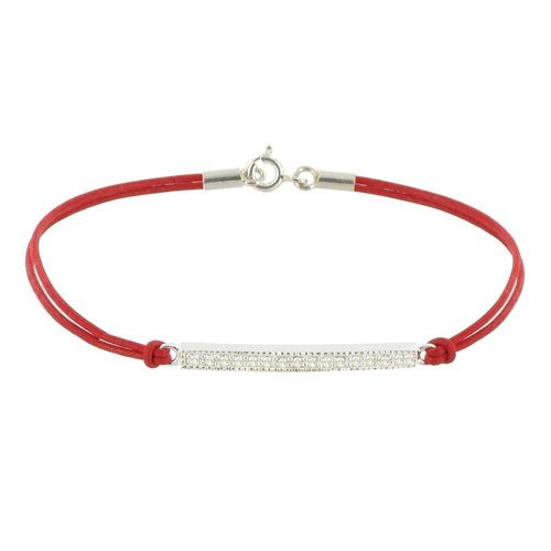 Les Poulettes Bijoux - Bracelet Lien Barrette Argent Et Strass - Classics