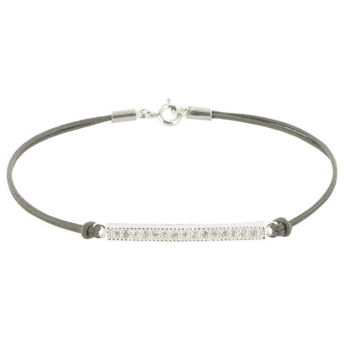 Les Poulettes Bijoux - Bracelet Lien Barrette Argent Et Strass - Classics