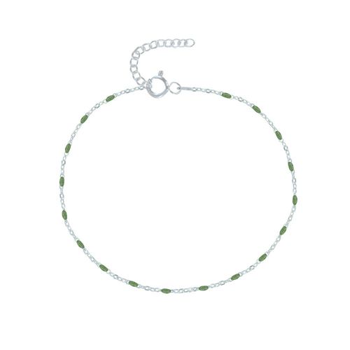 Les Poulettes Bijoux - Bracelet De Cheville Argent Perles Émaillées