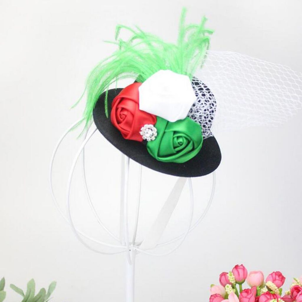 Soxtome Chapeau Plume Pince À Cheveux Femmes Fascinées Fleur Boîte à Pilules Chapeaux pour la Fête De Mariage Ascot Royal 