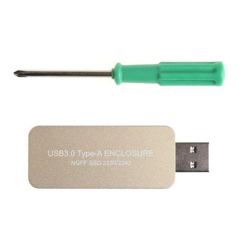 Or M2 boîtier SSD USB3.0 à M.2 boîtier SSD B clé USB Plug & Play pour NGFF SATA 2230 2242 disque dur SSD boîtier Mobile externe