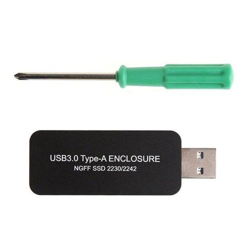 Black M2 boîtier SSD USB3.0 à M.2 boîtier SSD B clé USB Plug & Play pour NGFF SATA 2230 2242 disque dur SSD boîtier Mobile externe
