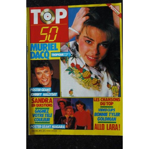 Top 50 009 1986 Muriel Dacq Sandra Bonnie Tyler Goldman + Posters Niagara & Johnny Hallyday