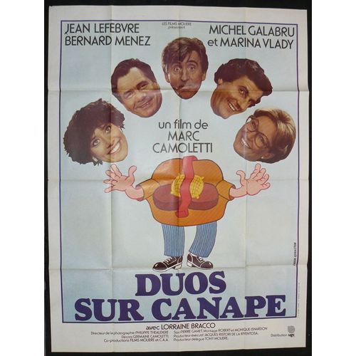 Duo Sur Canapé * Film Comique 1979 Marc Camoletti * Affiche De Cinéma Française 120x160 Cm (47x63in) * Movie Poster * Jean Lefebvre * Marina Vlady , Michel Galabru