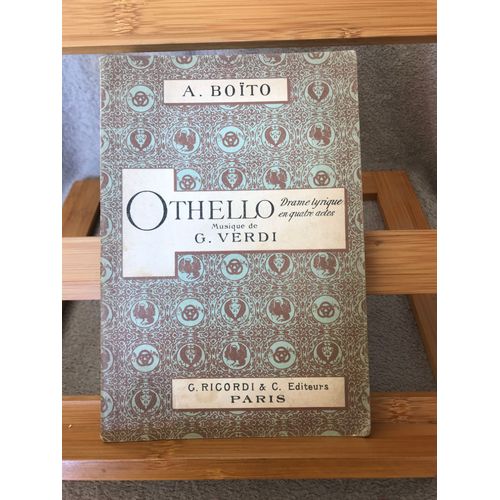 Boito Othello Livret Francais Traduction Camille Du Locle A. Boito Ed. Ricordi
