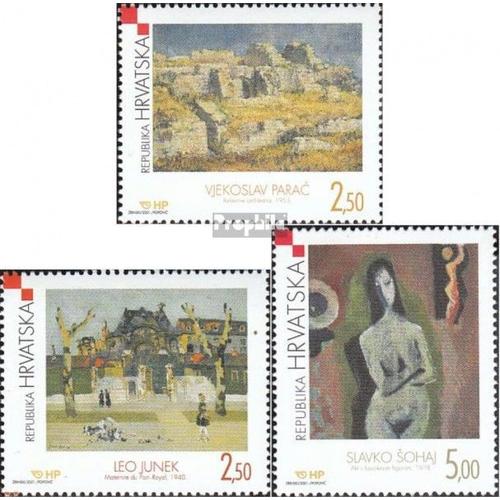 Croatie 591-593 (Complète Edition) Neuf Avec Gomme Originale 2001 Modern Peintures