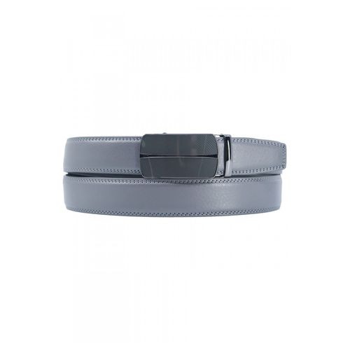 Ceinture En Cuir Gris Homme