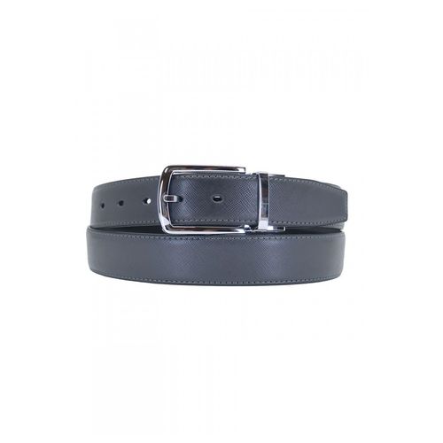Ceinture En Cuir Gris Homme