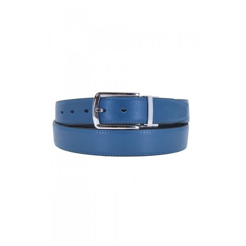 Ceinture En Cuir Bleu Homme