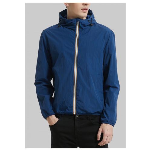 Blouson A Capuche Bleu Homme