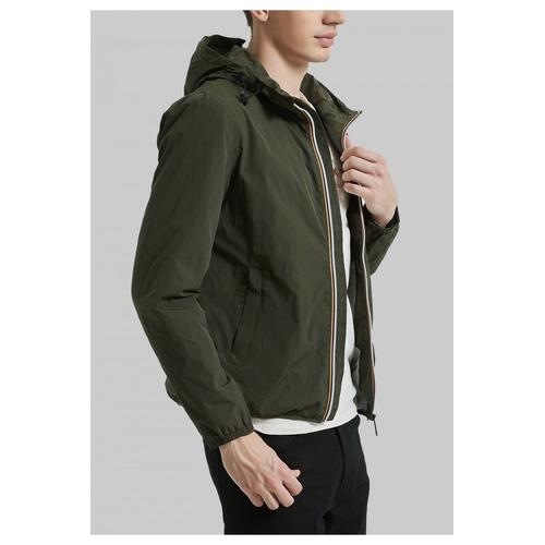 Blouson A Capuche Vert Homme