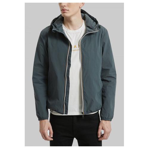 Blouson A Capuche Gris Homme