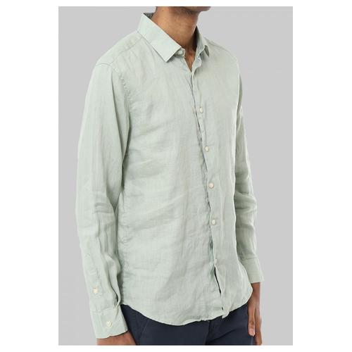 Chemise Lin Vert Homme