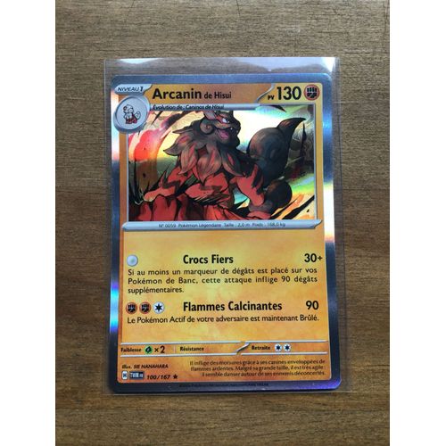 Arcanin De Hisui Holographique 100/167 Série Écarlate Et Violet Mascarade Crépusculaire