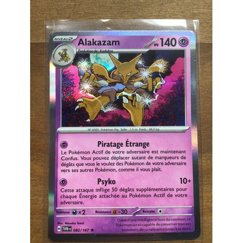 Alakazam Holographique 082/167 Série Écarlate Et Violet Mascarade Crépusculaire