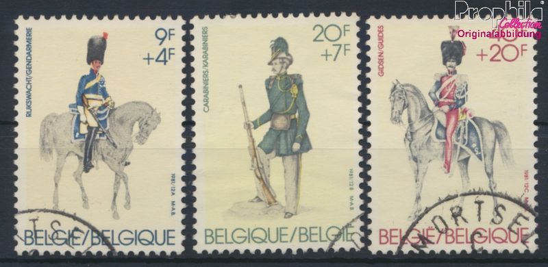 Belgique 2083-2085 (Complète Edition) Oblitéré 1981 Des Uniformes M (9496599