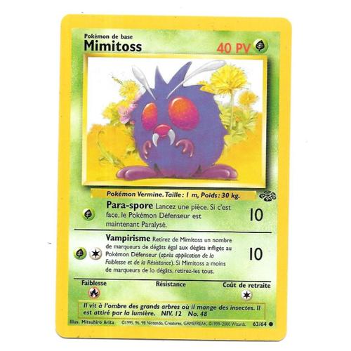 Carte Pokémon Mimitoss 63/64 - Jungle Wizards (Vf)