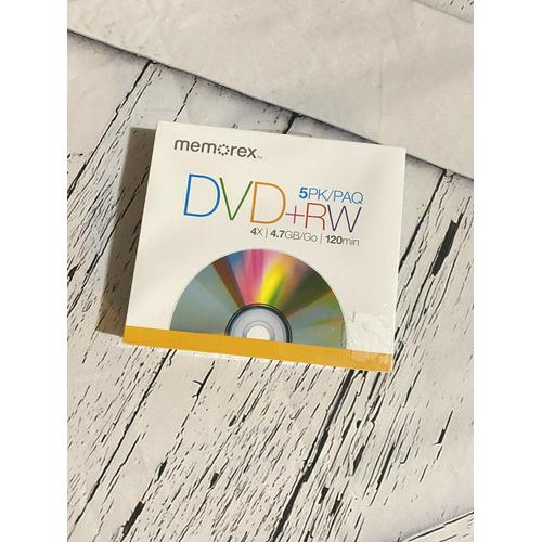 Memorex - 5 x DVD+RW - 4.7 Go 4x - boîtier CD étroit