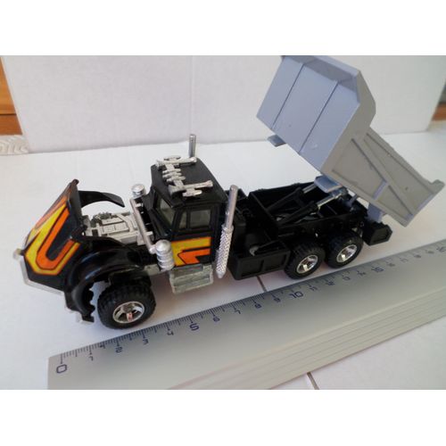Camion Benne Chantier Kenworth Modele Cabine Noire-Majorette