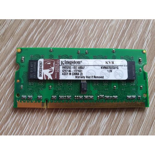 Kingston KVR667D2S5/1G DDR2-667Mhz 1Go PC2-5300