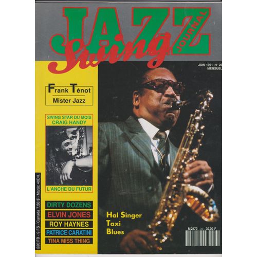 Jazz Swing Journal N°23 Juin 1991 Hal Singer, Frank Ténot, Craig Handy