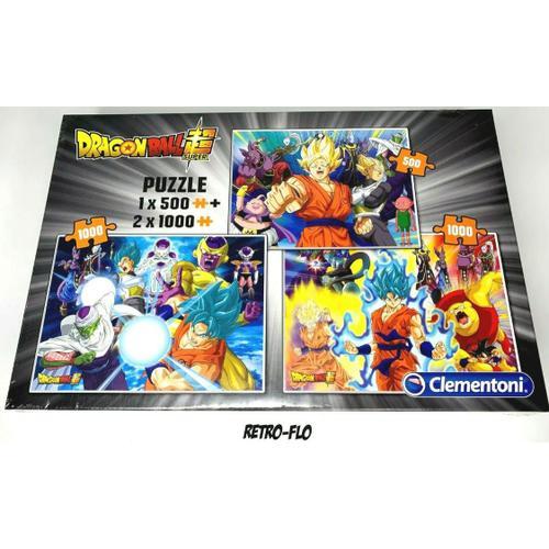 Puzzle Dragon Ball Super 2500 Pièces 2x1000 1x500 - Clementoni
