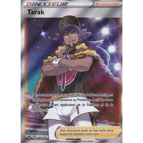 Carte Pokemon - Tarak - 182/185 - Ultra Rare En Full Art - Épée Et Bouclier4 - Voltage Éclatant - Eb4 -Vf