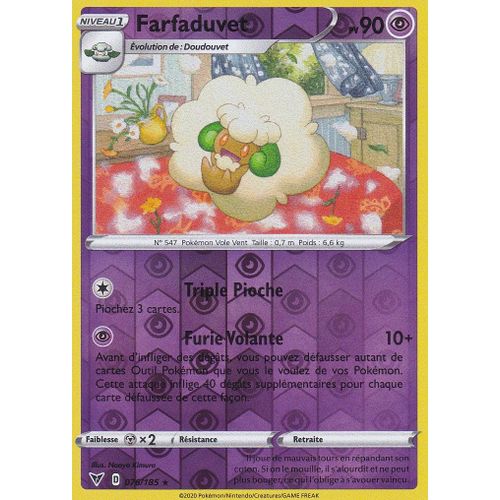 Carte Pokemon - Farfaduvet - 076/185 - Holo-Reverse - Rare - Épée Et Bouclier4 - Voltage Éclatant - Eb4 -Vf