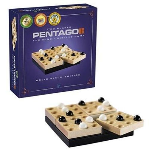 Pentago - Version Bois D'érable - Jeux De Stratégie Pour 2 Joueurs - Abalone Edition